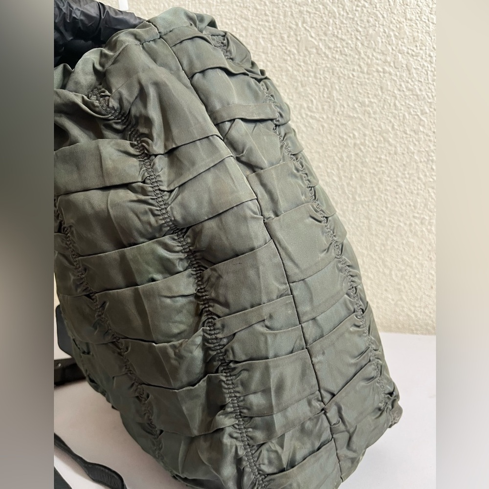 Prada Olive Green Quilted Nylon Tote with Gold Hardware - Picture 12 of 16